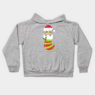 Christmas Sloth, Christmas Stocking, Santa Hat Kids Hoodie